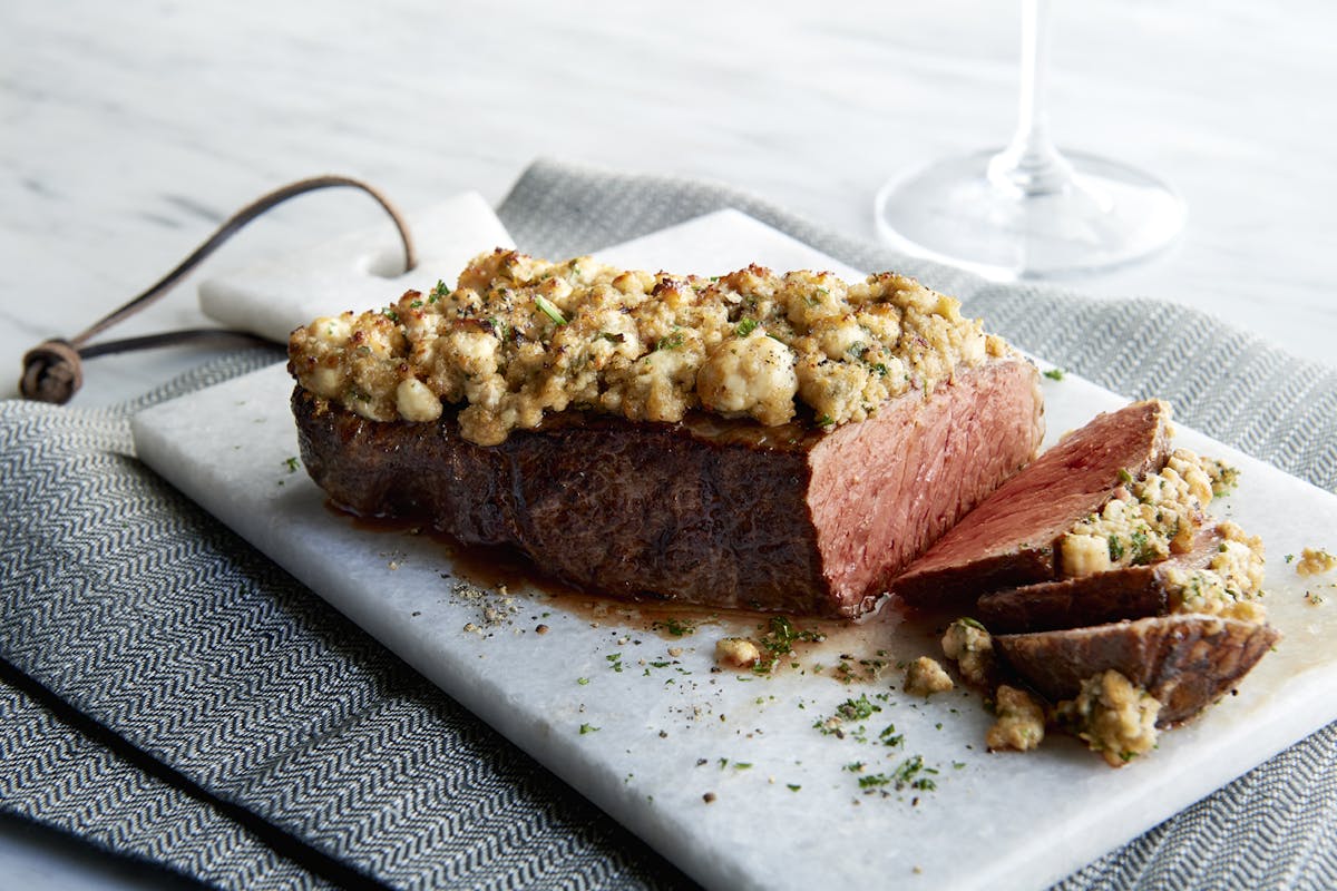 a steak with gravy